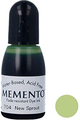 Tsukineko Memento New Sprout Recharge d'encre pour tampon encreur Memento Vert 15 ml
