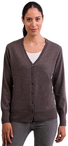 CASH-MERE.CH 100% kashmir damtröja cardigan V-ringad | kofta V-ringad 2-trådig, Tygransblandning, XXL
