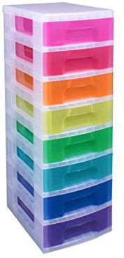 8 x 7-Liter-Schubladen, die stapelbar sind und in verschiedenen Farben vorkommen von Really Useful