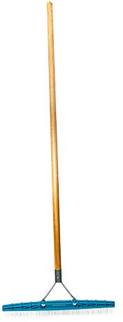 Grandi Groom AB24 Carpet Rake, 18-Inch Head, 54-Inch Handle, Blue