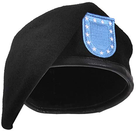 Rothco Inspection Ready Beret with Flash - Ready-to-Wear Precision Black