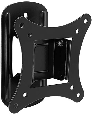 Mount-It! Small TV Wall Mount for 19–32 Inch Flat Screen TVs | Tilt and Swivel TV Wall Mount | Low Profile 2.4” Design | VESA 75x75 100x100 | Single Stud Installation | 44 lb Capacity