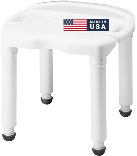 Carex Universal Bath Seat and Shower Chair, Heavy Duty Shower Bench for Bathtub, Safety Bath Seat Stool for Seniors and Disabled, Supports up to 400 lbs, Adjustable Height Shower Bench for Inside Tub