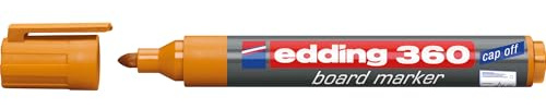 Edding 360 Marqueur pour tableaux blancs - orange - 1 stylo - pointe ronde 1,5-3 mm - feutre effaçable - pour tableaux blanc, magnétique, mémo et chevalet de conférence - sketchnotes
