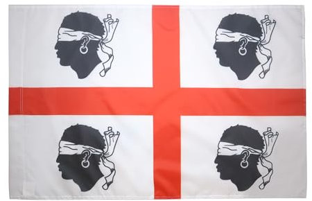 AZ FLAG - Drapeau Sardaigne nationaliste Sardisme - 150x90 cm - Drapeau Nationalisme Sarde 100% Polyester Avec Fourreau et cordelette - Pavillon 110 g