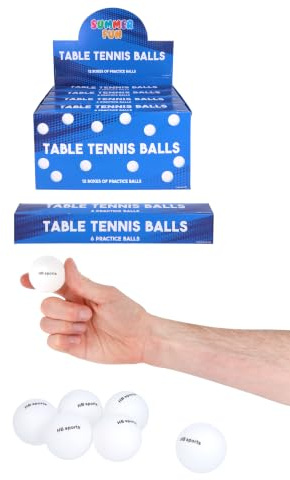 Henbrandt Table Tennis Balls 40mm White Practice Ping Pong Balls Pack of 6
