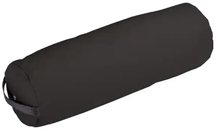 EARTHLITE Bolster Pillow Fluffy – Soft Filling, Durable, Easy to clean 100% PU Upholstery incl. Strap Handle/Professional Quality CFC-FREE/Back Pain Relief, Black