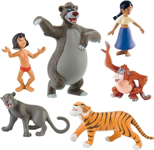 Bullyland - Il libro della Giungla, set di 7 figurine