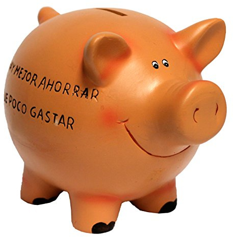 Hucha de Cerdito en cerámica con Frase