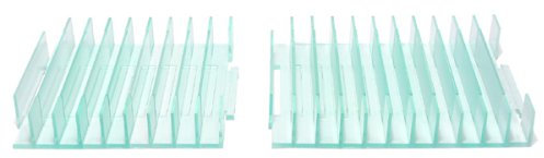 ABCD Storage CD Storage Rack - Alphabetical CD Organiser (80 Capacity) - Green Plastic - Tabletop - Home & Office