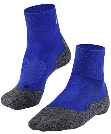 FALKE Men's TK2 Explore Cool Short M Sso Lyocell Functional Yarn Thick Anti-Blister Hiking Socks 1 Pair, Blue Yve 6714, 5.5-7.5