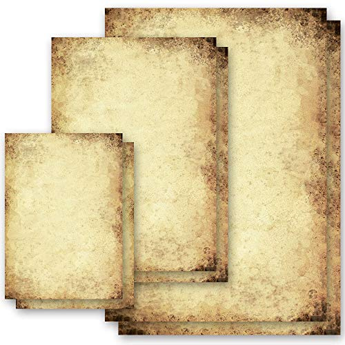Motivpapper gammalt papper antikt & historiskt certifikat – DIN A4-format 100 ark – pappersmedia