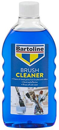 Bartoline Brush Cleaner 1L, Effective Oil-Based Paint Remover for Brushes and Rollers, Water-Soluble Solvent with Conditioning Formula