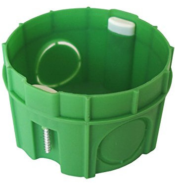 Zenitech - Scatola Muraria Ø67 P40mm - Compatibile con Apparecchiature a Vite e Ganci - Alta Resistenza al Fuoco 850° - Ideale per Muri in Blocchi o Mattoni - Verde - 67x40mm