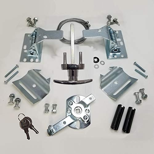 Secure Universal Garage Door Lock Kit w/Spring Latch and Keyed Handle by Ri-Key Security
