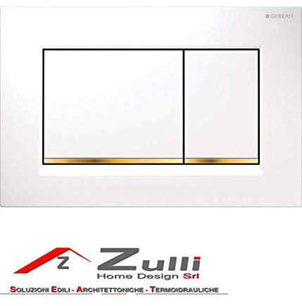 Geberit 115,883.KK.1 Placca di Comando Sigma30, Colore Bianco/Oro/Bianco