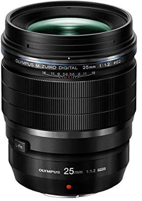 Olympus M.Zuiko Digital ED 25mm F1.2 PRO Lens, for Micro Four Thirds Cameras Black