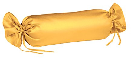 fleuresse colours S-009200-2349-5500 Federa per cuscino da collo in jersey a trama fitta 40x15 cm tinta unita colore: Giallo