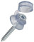Merriway BH02184 (100 Pcs) Roofing Screw with Clear Waterproof Plastic Cap and Washer - Pack of 100 Pieces, Silver