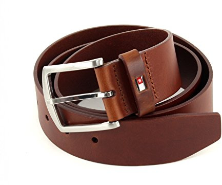 Tommy Hilfiger Herrengürtel NEW DENTON Belt Braun AM0AM01001-902 Ledergürtel Jeansgürtel Leder Gürtel Jeans 110 cm