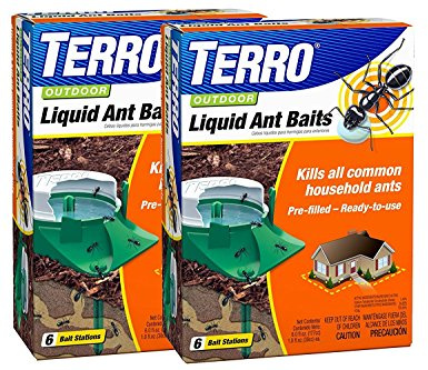 Terro Outdoor Liquid Ant Baits 6 Bait Stations Pack of 2