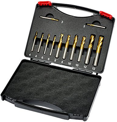 WABECO Fräser Satz 12-teilig TITAN Langlochfräser 2 Schneider Schaftfräser 4 Schneider