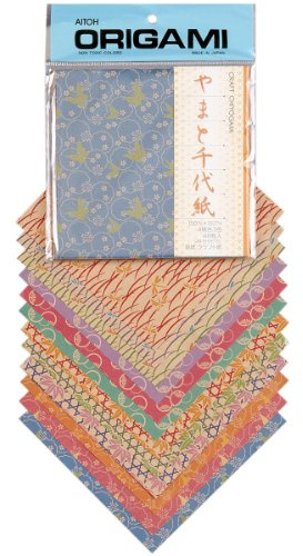 Aitoh Craft Chiyogami Origami Paper, 5.875 by 5.875-Inch, 48 Sheets