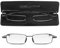 Read Optics Flache klappbare Brille +2,5. Stilvolle, nicht verschreibungspflichtige Lesebrille für Damen und Herren, einfach klappbar, mit schwarzem Schutzetui