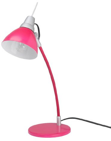 Tischleuchte Brilliant Jenny H:43 cm aus Kunststoff & Metall in rosa