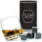 FLOW Barware Rocking Whiskey Glass & Whisky Stones Set | Set regalo di whisky con pietre da whisky | Bicchieri da whisky da uomo, inclusi bicchiere girevole e cubetti di ghiaccio in granito