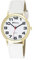 Ravel - Unisex - Armbanduhr mit großen Ziffern - Weißes/goldfarbener Ton/weißes Zifferblatt