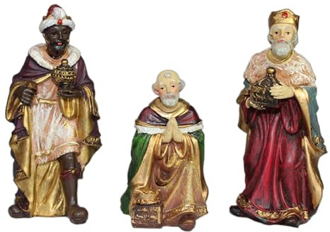 Figuras Reyes Magos Belen como Figuras Belen Navidad 12cm. 3 Reyes Magos para Belenes De Navidad. Completa Tu Portal De Belen con Las Tres Figuritas De Los Reyes Magos.
