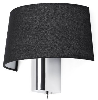Faro Barcelona Hotel 29945 – Wandleuchte, 15 W, Metall/Textil, Schwarz