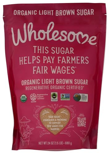 Light Brown Sugar, Fair Trade, Non GMO & Gluten Free, 1.5 Pound (Pack of 1)