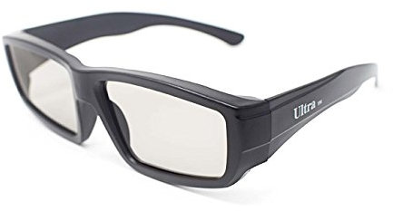 Ultra 3 Black Adults Passive 3D Glasses for TV Men Women Polarized Wraparound For Use with RealD Movies Cinemas TVs and Projectors 3D Cinema Glasses Movie Glasses 3D Glasses for Cinema