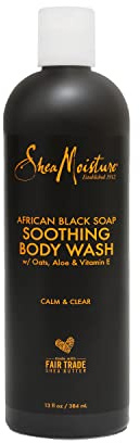 Shea Moisture African Black Soap Soothing Body Wash, 13 oz