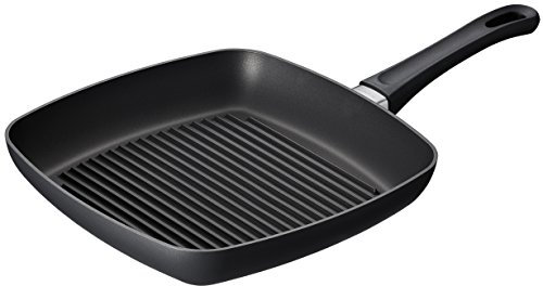 SCANPAN Classic Grillpfanne 27x27 cm | Stratanium+ Antihaftbeschichtung | Grill-Pfanne für Ceran-& Gasherde | Geriffelte Oberfläche für authentische Grillstreifen | Backofenfest | Non-stick Grill pan