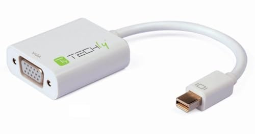 Techly 302891 Adattatore Mini DisplayPort (Thunderbolt) 1.2 / VGA Attivo Bianco