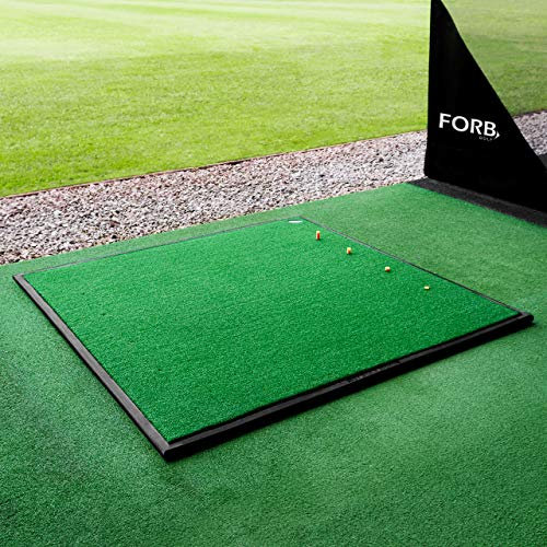 FORB Golf Driving Range Matte – 15mm Golf Kunstrasen – optionaler Gummiunterlage (Matte + Gummiunterlage)