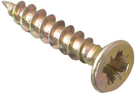 ForgeFix Multi-Purpose Single Thread Screws | 3.5 x 25mm | Zinc Yellow Passivated | Box 200