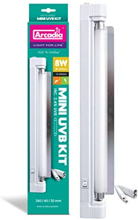 Arcadia Mini UVB Kit - 8W 400lm - 340 x 40 x 30mm - Includes 2.4% UVB Lamp