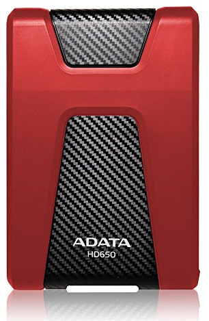 ADATA HD650 1TB USB3.0 High Speed Triple-Layer Anti-Shock Outdoor Style Ruggedize External Hard Drive, Red (AHD650-1TU3-CRD)