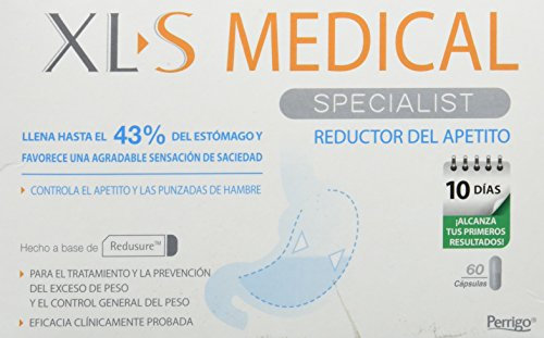 XLS Medical Cápsulas reductoras del apetito. Tratamiento y prevención del exceso de peso, control general del peso y las punzadas de hambre.