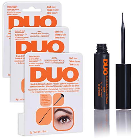 Duo Brush-On Adhesive Dark Tone 0.18oz (3 Pack)
