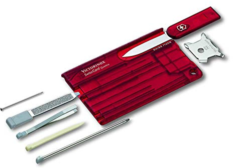 Victorinox Taschenwerkzeug SwissCard QUATTRO Rubin transparent, 0.7200.T