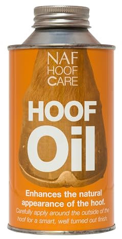 NAF Huföl 500 ml – traditionelles Glanz-Finish für Pferdehufe – verbessert das Aussehen und erhält die Hufgesundheit – ideal für den täglichen Gebrauch und Vorbereitung der Show