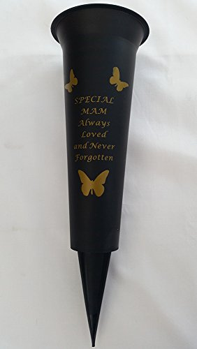 Special Verse Graveside Memorial Grave Spiked Flower Vase (Mam, 1 Pack)