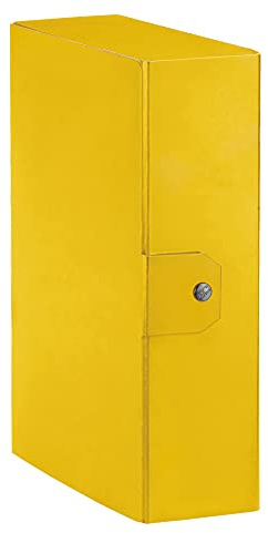 Esselte Ordner-Archivbox für die Archivierung von Dokumenten langfristige, A4, 1 Stück, Rücken 10 cm, Eurobox Dorso 10 cm gelb