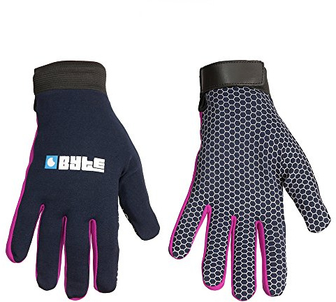 BYTE SKINFIT HOCKEY GLOVES NAVY/PURPLE (SMALL)
