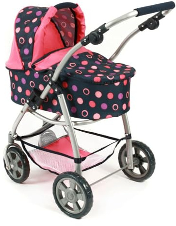 Bayer Chic 2000 637 20 Kombi-Puppenwagen Emotion 3-in-1 All In, Corallo, 67 x 43 x 77 cm